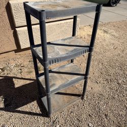Four Level Plastic Storage Shelf (LxWxH: 22” x 13” x 48”)