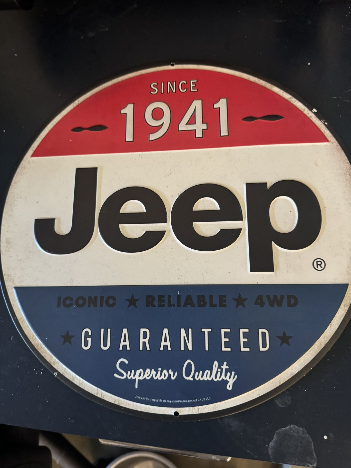 Metal Jeep Sign