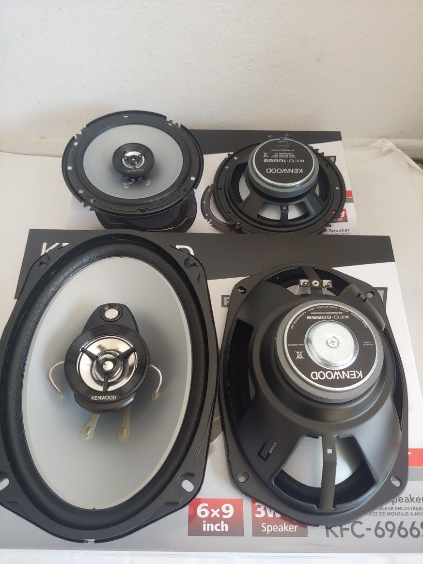 KENWOOD 1 PAIR 6.5" 2 ,WAY 300 WATTS & 1 PAIR 6×9 3 WAY 400 WATTS CAR SPEAKER ( BRAND NEW PRICE IS LOWEST INSTALL NOT AVAILABLE )