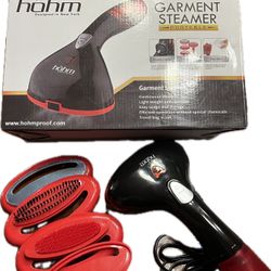 Höhm Designed In New York Garment Steamer Portable With 4 Plates And Travel Bag