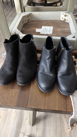 Two Pairs of Black Ankle Boots