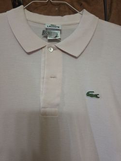 LACOSTE T SHIRT JUST GOT CLEANED 2XL VERY GOOD CONDITION light pink