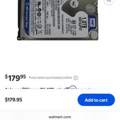 1TB 5400RPM WD Blue Hard drive 