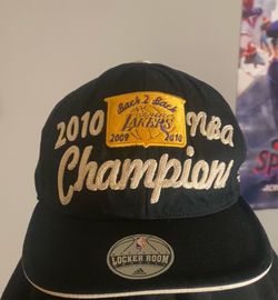 2010 Lakers NBA Finals Back 2 Back Locker Room Flex Fit Cap Kobe Bryant Adidas