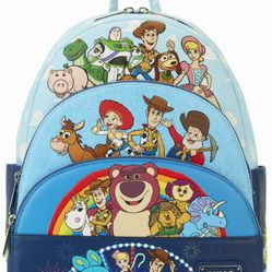 Loungefly Toy Story Movie Collab Triple Pocket Backpack New With Tags 