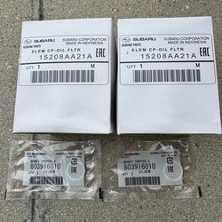 🚗 Subaru Genuine Oil Filter + Drain Plug Gaskets 🔧