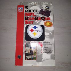 NFL Pittsburgh Steelers 5 Piece Barbecue Set And Apron
