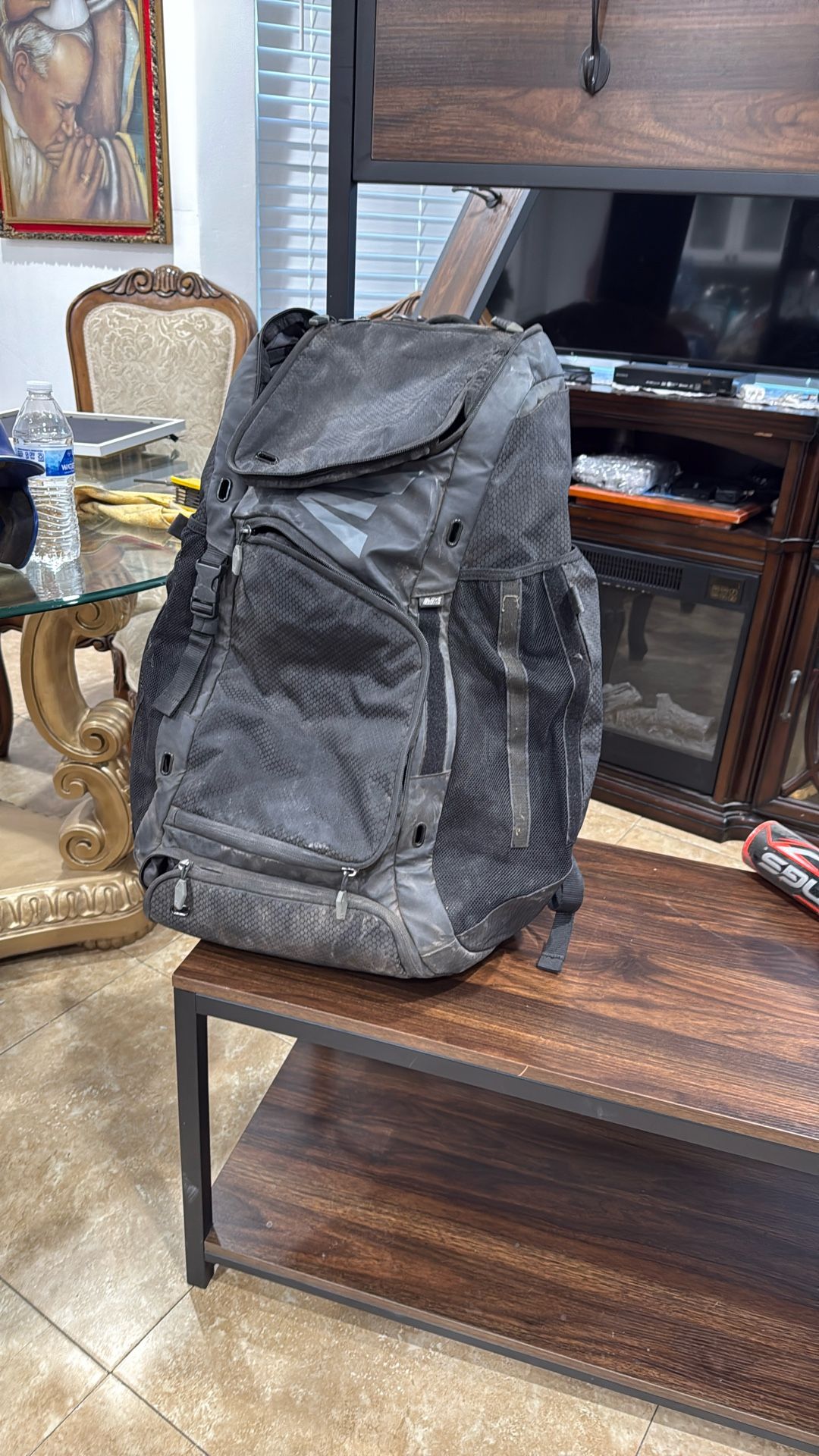Baseball Bat, Helmet And 2 Backpacks