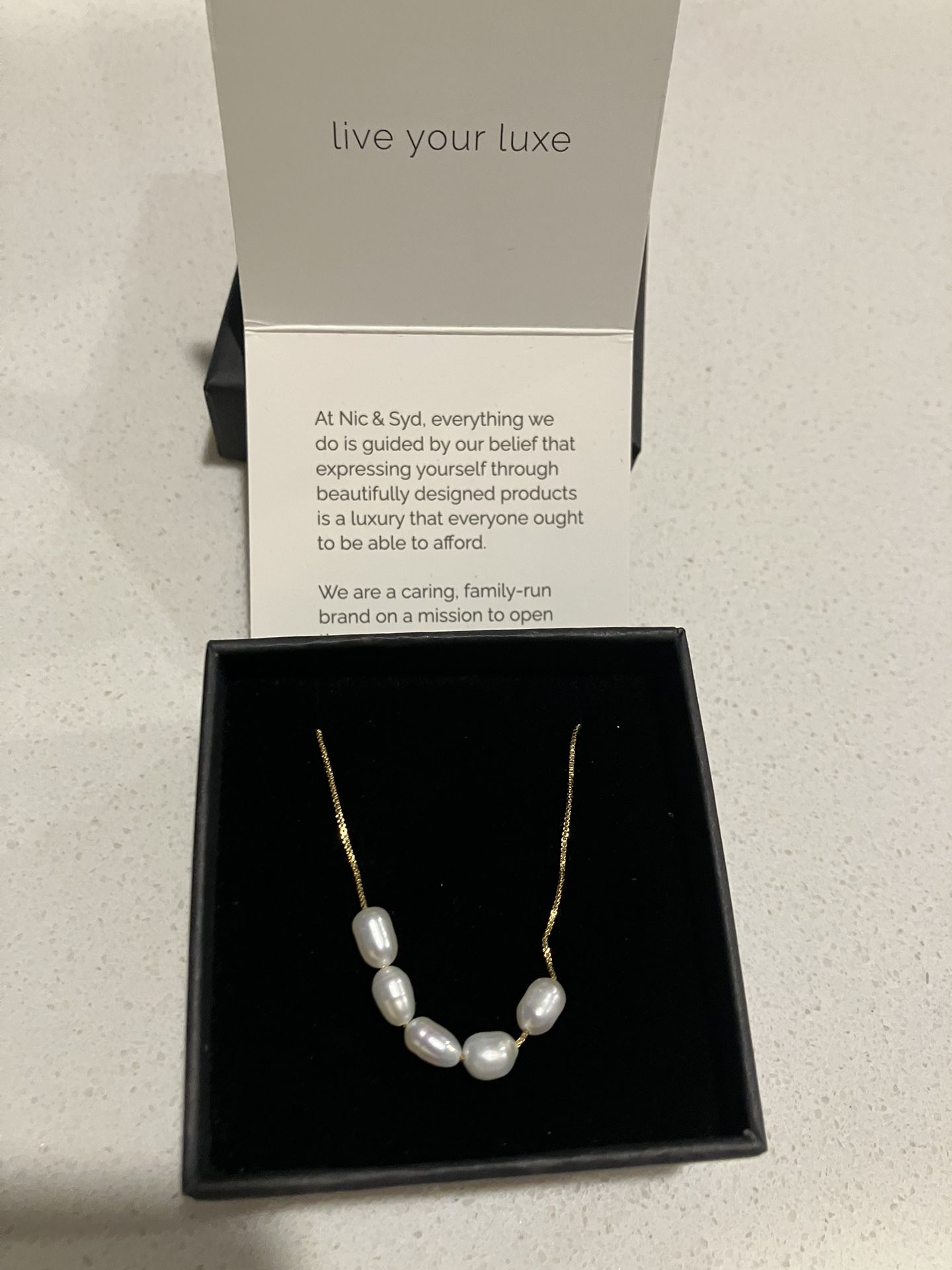 Nic & Syd Gold Chain/ Pearl Type Necklace new. Best offer takes it weekend special. $15 Or Best Offer