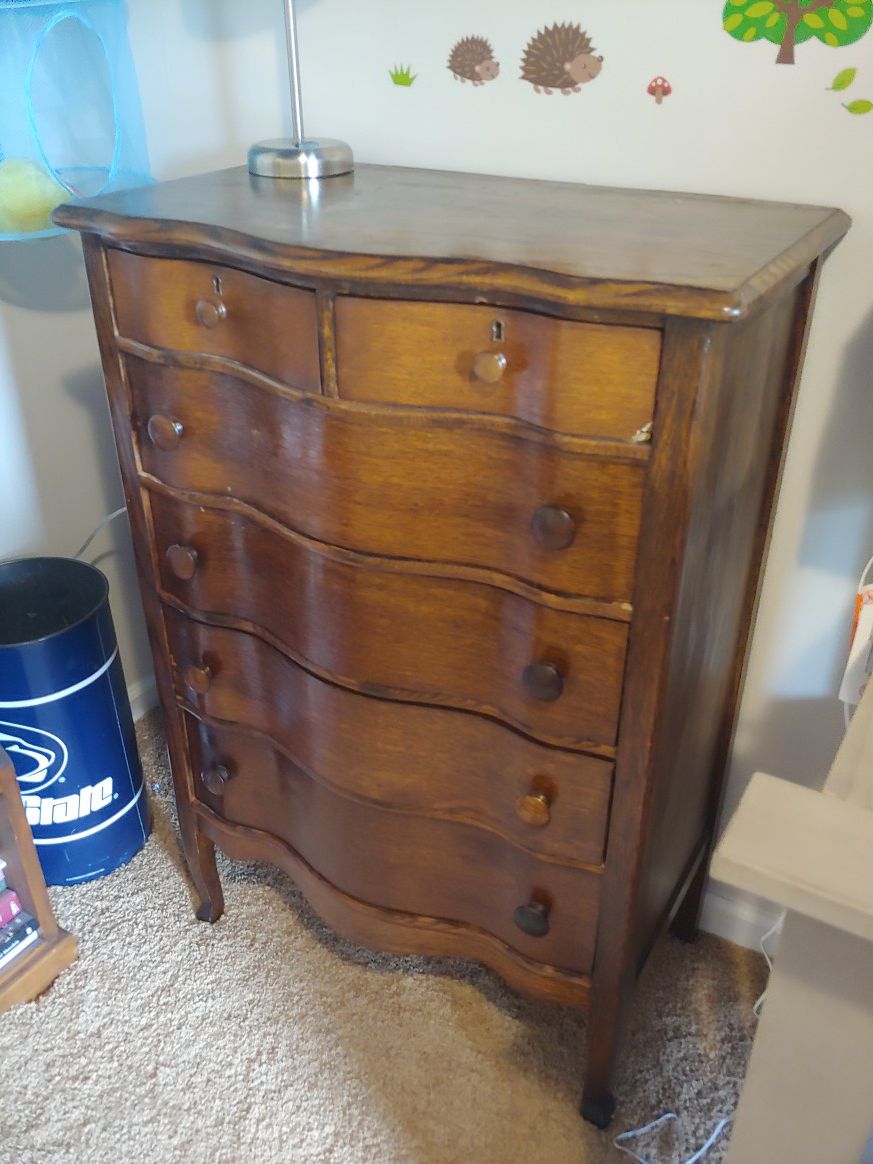Antique solid wood dresser
