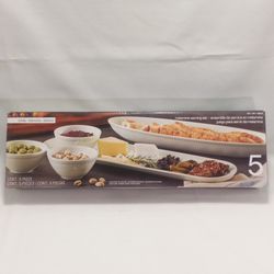Melamine Beaded Serving Set 5-Piece
