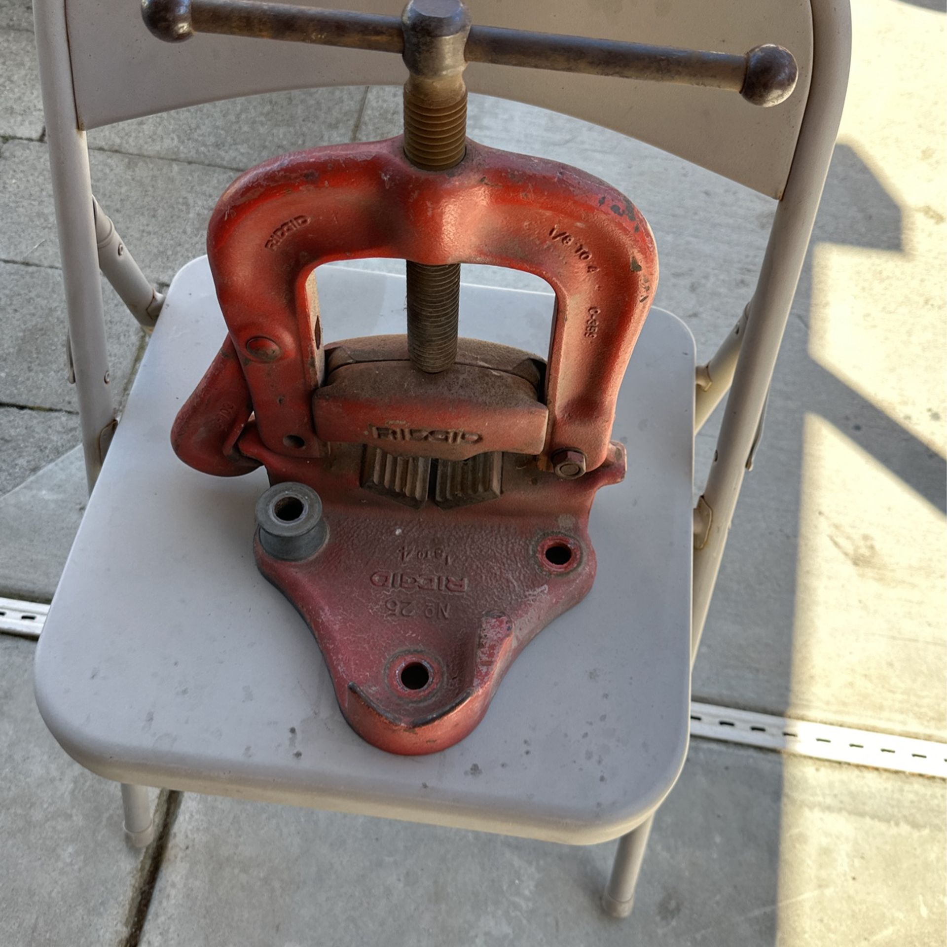 Ridgid Pipe Vice No 25 1/8” To 4” Used 50 Dls