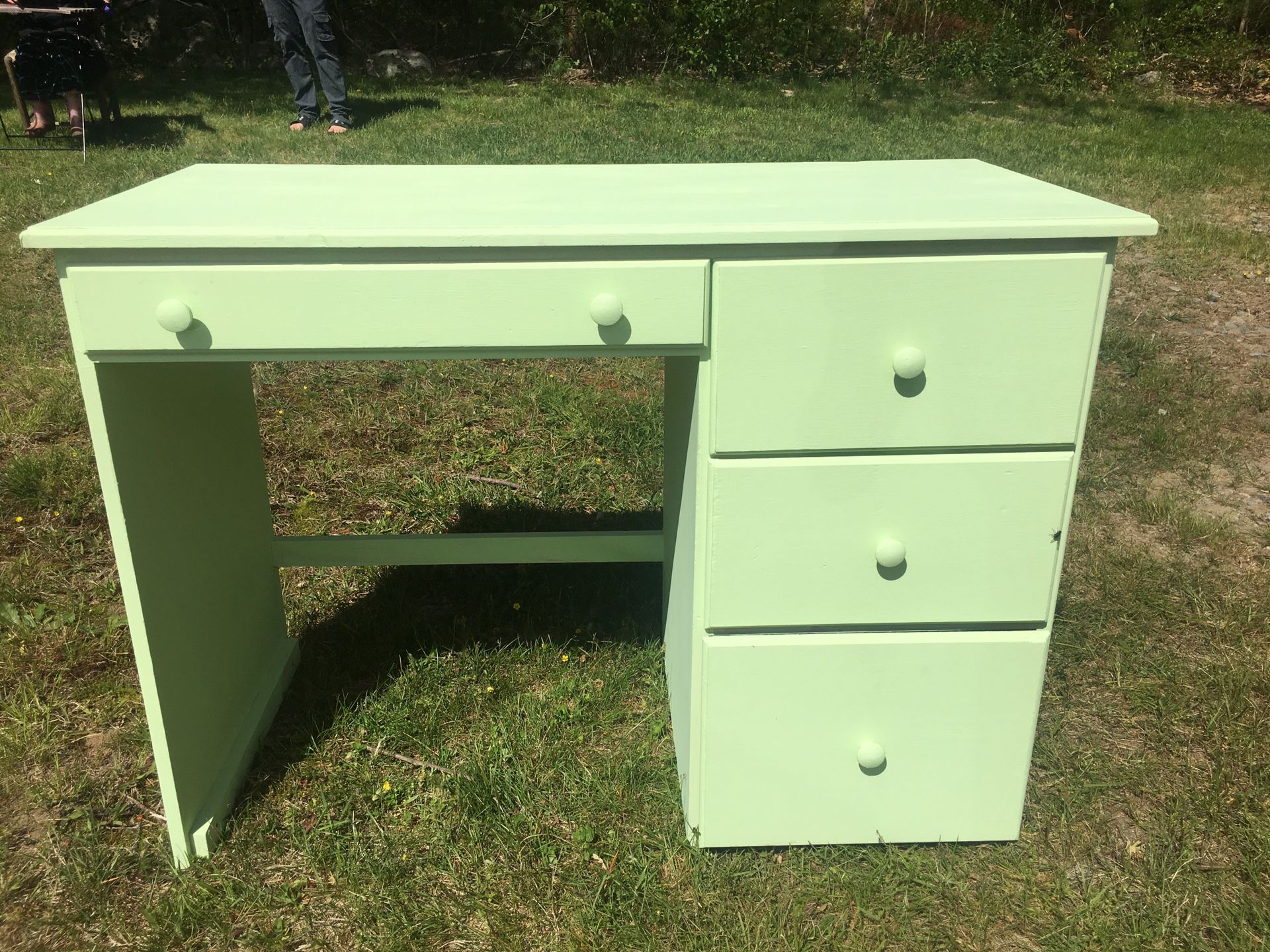 Newly Painted Seafoam Green Desk