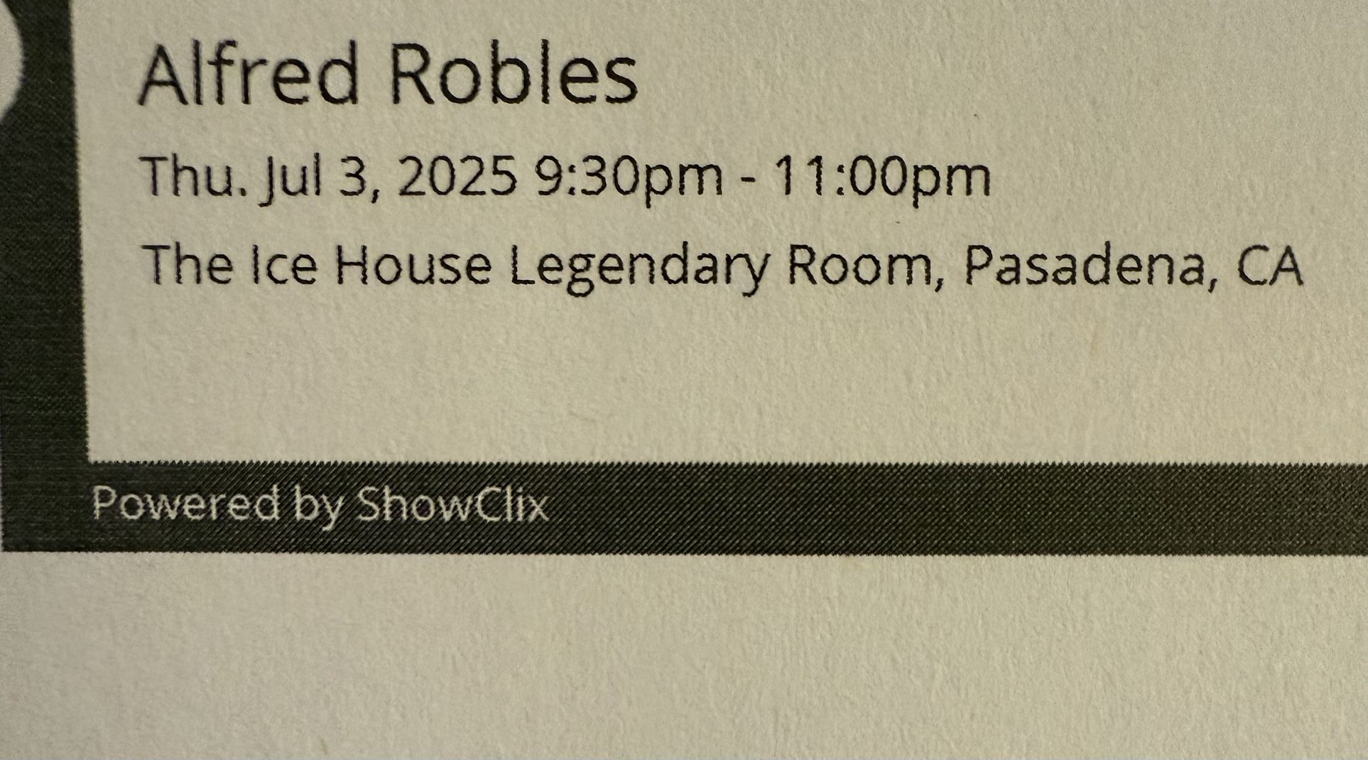 Comedian Alfred Robles At The Ice House-Pasadena