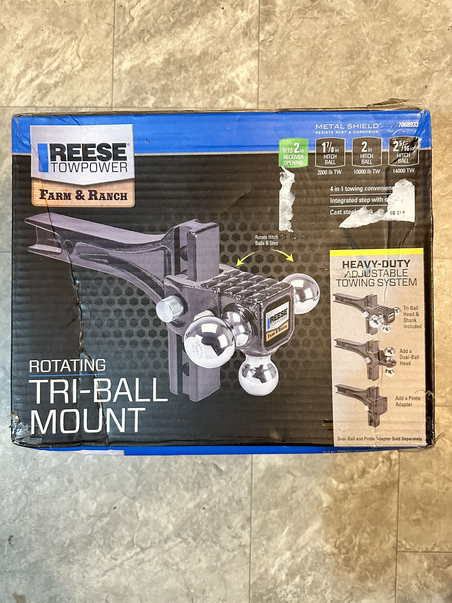 Reese Towpower (contact info removed) Rotating Tri-Ball/Step Multi Trailer Hitch Mount