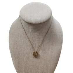 Vintage Gold Toned Bling Pendant Necklace