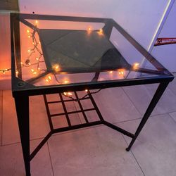 Glass End Table 