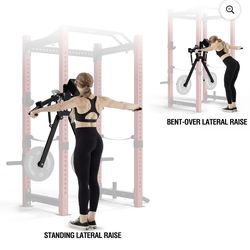 Mikolo Power Rack Lateral Raise Attachment, Compact Standing Lateral Raise Machine, 13 Adjustable Positions Shoulder Machine for 180LBS Weight Capacit