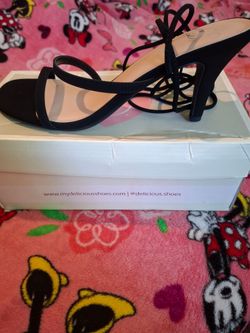 Black Strappy Heeled Sandals