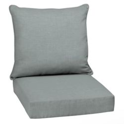 ARDEN 24-in x 24-in Stone Grey Leala Deep seat patio chair cushion.