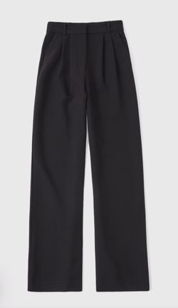 New Abercrombie & Fitch Tailored Pants, Ultra High Rise, Relaxed Straight, Curve Love Fit, Women’s Size 27 Short
