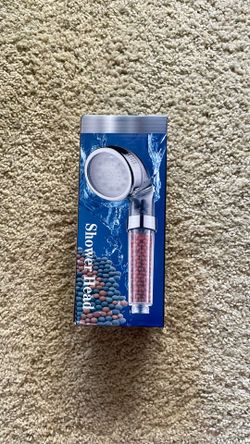 Shower head with filter and lights