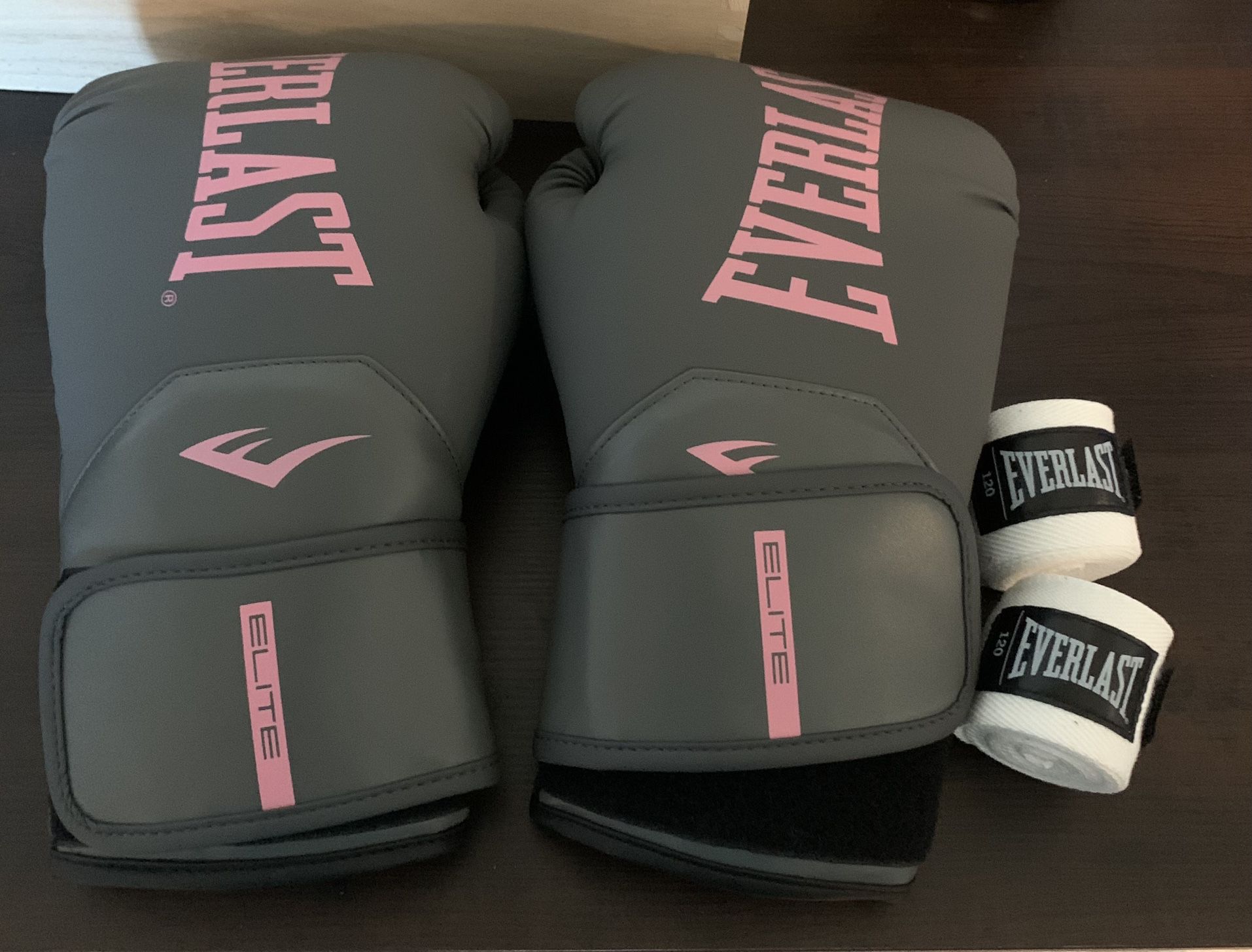 Everlast 12oz. Boxing Gloves. Worn Twice. Brand New Wraps. 