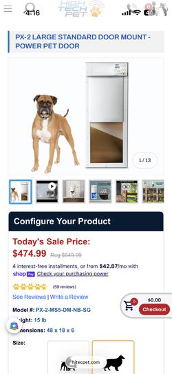 High tech pet Power pet Fully automatic pet door