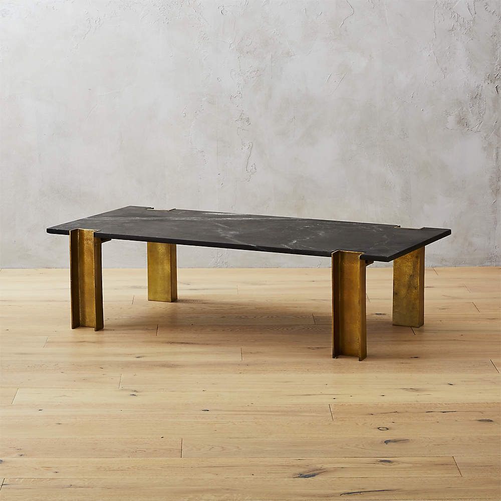 CB2 Alcide Rectangular Marble Coffee Table