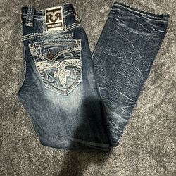 31x31 Sami Slim Boot Dark Blue Rock Revivals