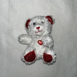 Teddy Bear White Soft Red Heart Love Valentine’s B001