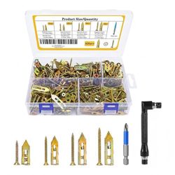 420PCS Drywall Anchors Kit, Self Drilling Drywall Anchors Hold Up to 80LB,2 Sizes Metal wall Anchors for Drywall & 4 Sizes Zinc Screws for Gypsum Boar