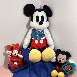 Lot of 3 Vintage 80s/90s Disney Mickey/Minnie Mouse Plush