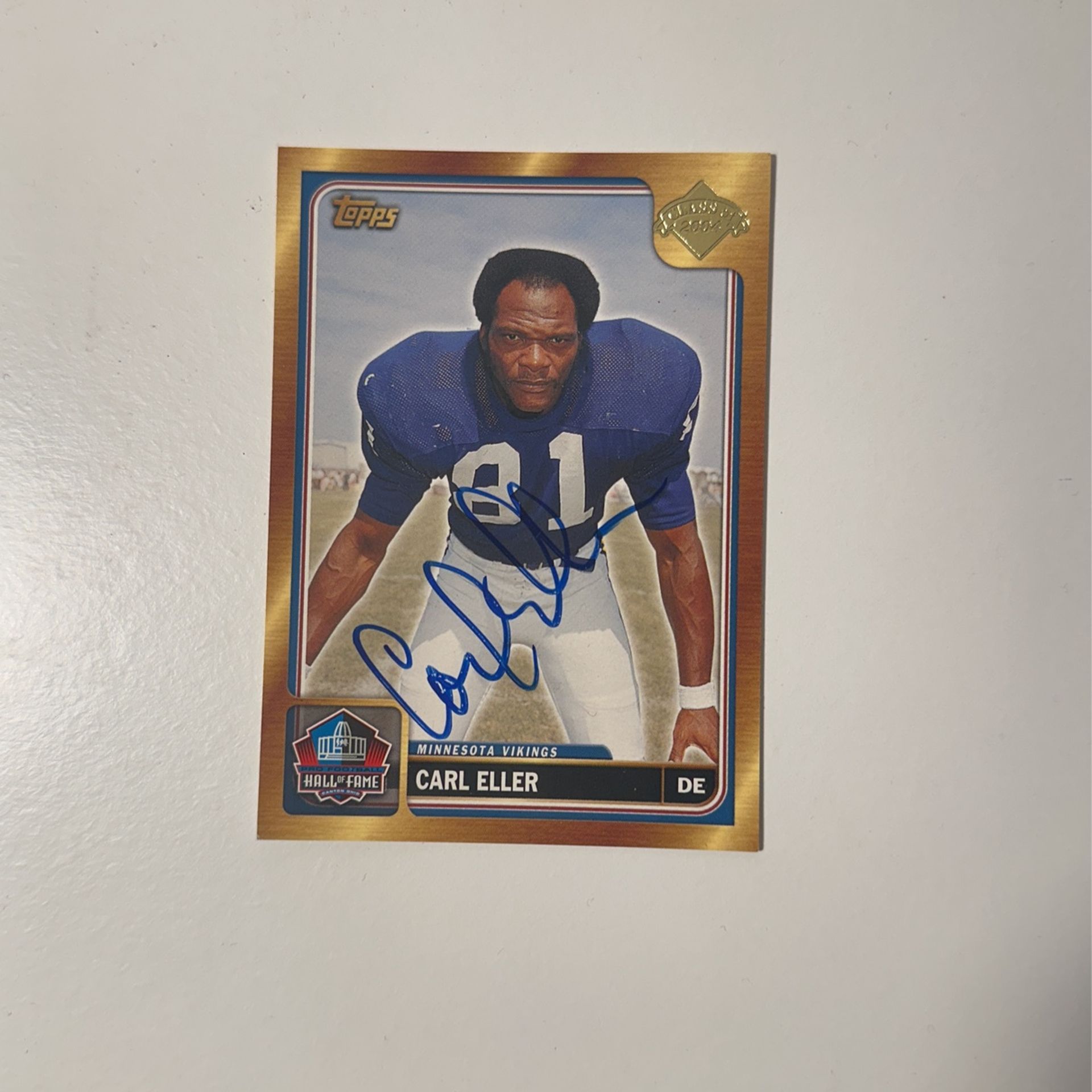 Carl Eller Signed Football Card