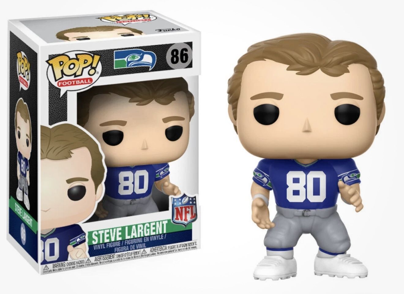 NEW Funko Pop! Steve Largent #86 Seattle Seahawks NFL Football Throwback Figure