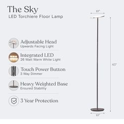 The Sky LED Torchiere Floor Lamp