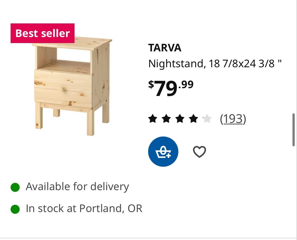 IKEA TARVA Nightstand