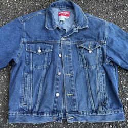Vintage 90's Wrangler Blue Jeans Jacket, Large