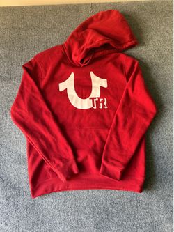 TRUE RELIGION RED MENS HOODIE SIZE LARGE