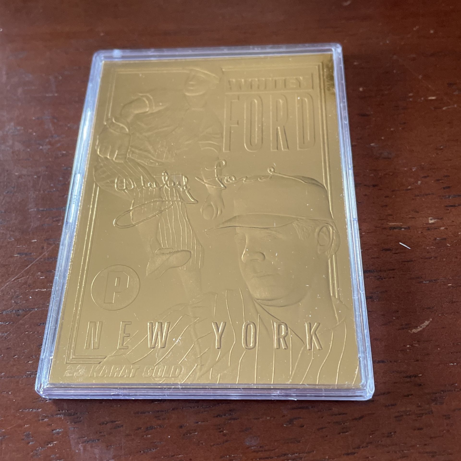 Wiley Ford 23 karat gold foil baseball card