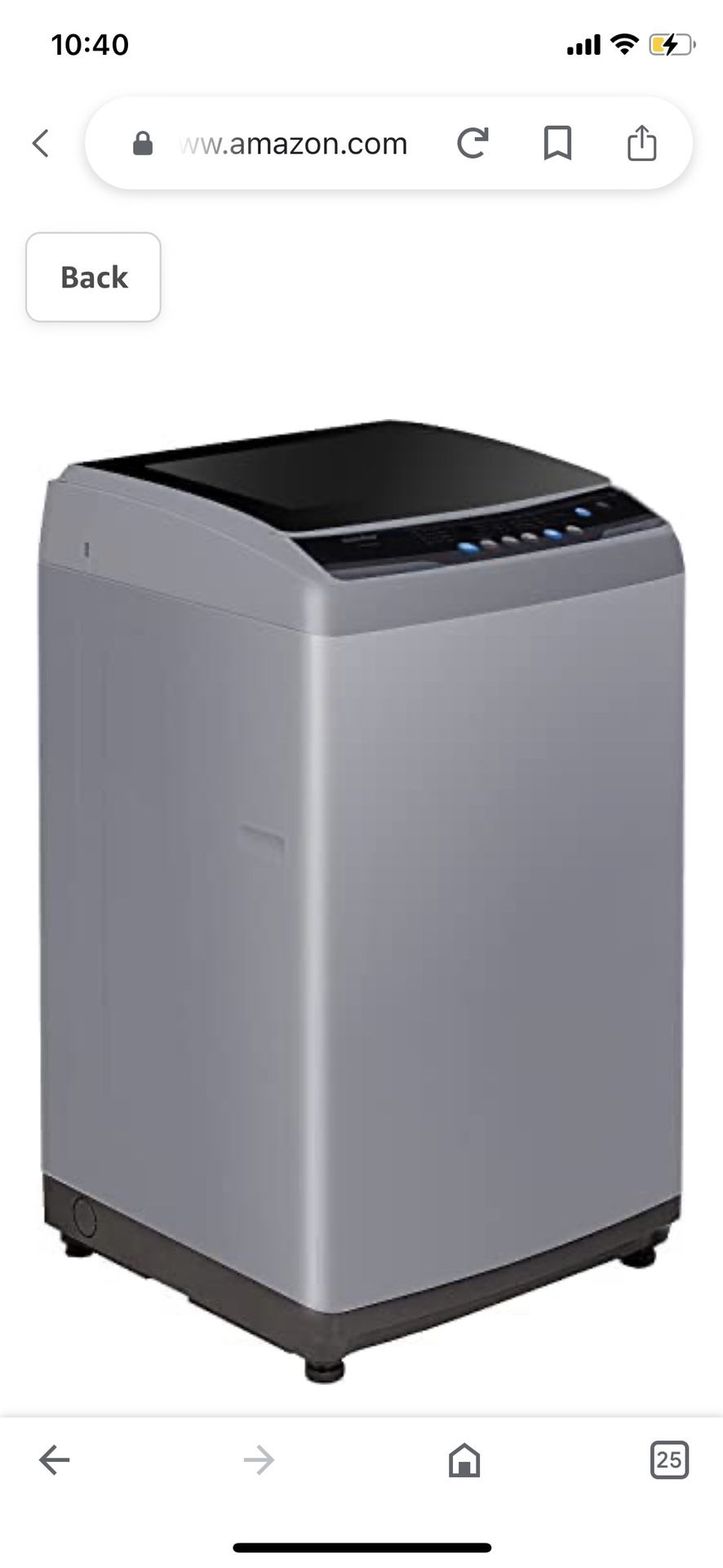 COMFEE’ 1.6 Cu.ft Portable Washing Machine, 11lbs Capacity Fully Automatic Compact Washer with Wheels, 6 Wash Programs Laundry Washer with Drain Pump,