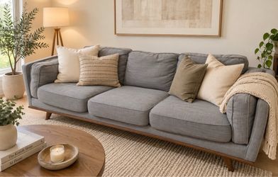 Article Timber 90" Sofa, Pebble Gray