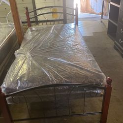Twin  Bed With Combo Mattress 