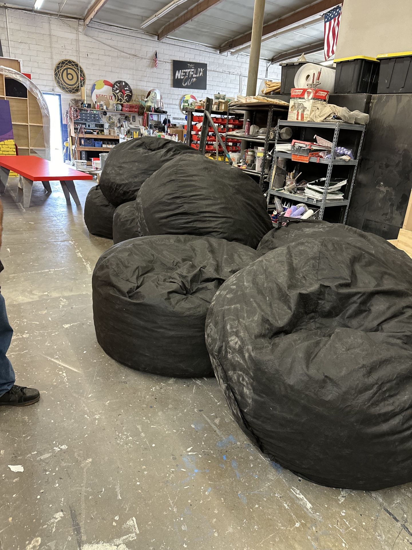 Ex Large Bean Bag Chair &  Red Cover 