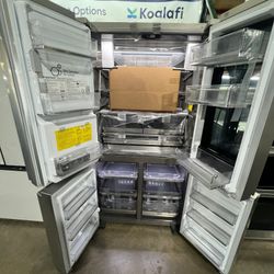 LG SIGNATURE SMART Counter-Depth Refrigerator in Textured Steel with Instaview and Auto Open Door-WARRANTY 