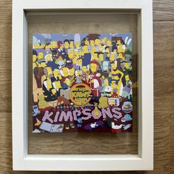 Kaws Kimpsons White Framed 8.75”x11”