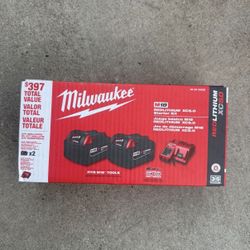 Milwaukee M18 Battery Packs And Charger 