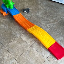 Racing green up & down roller coaster