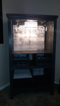 Wine Bar Armoire , Wine Armoire Handmade. Unique One of A Kind Buy now for $1250 or make a bid