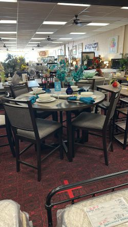 5pc Counter High Round Dinette Set